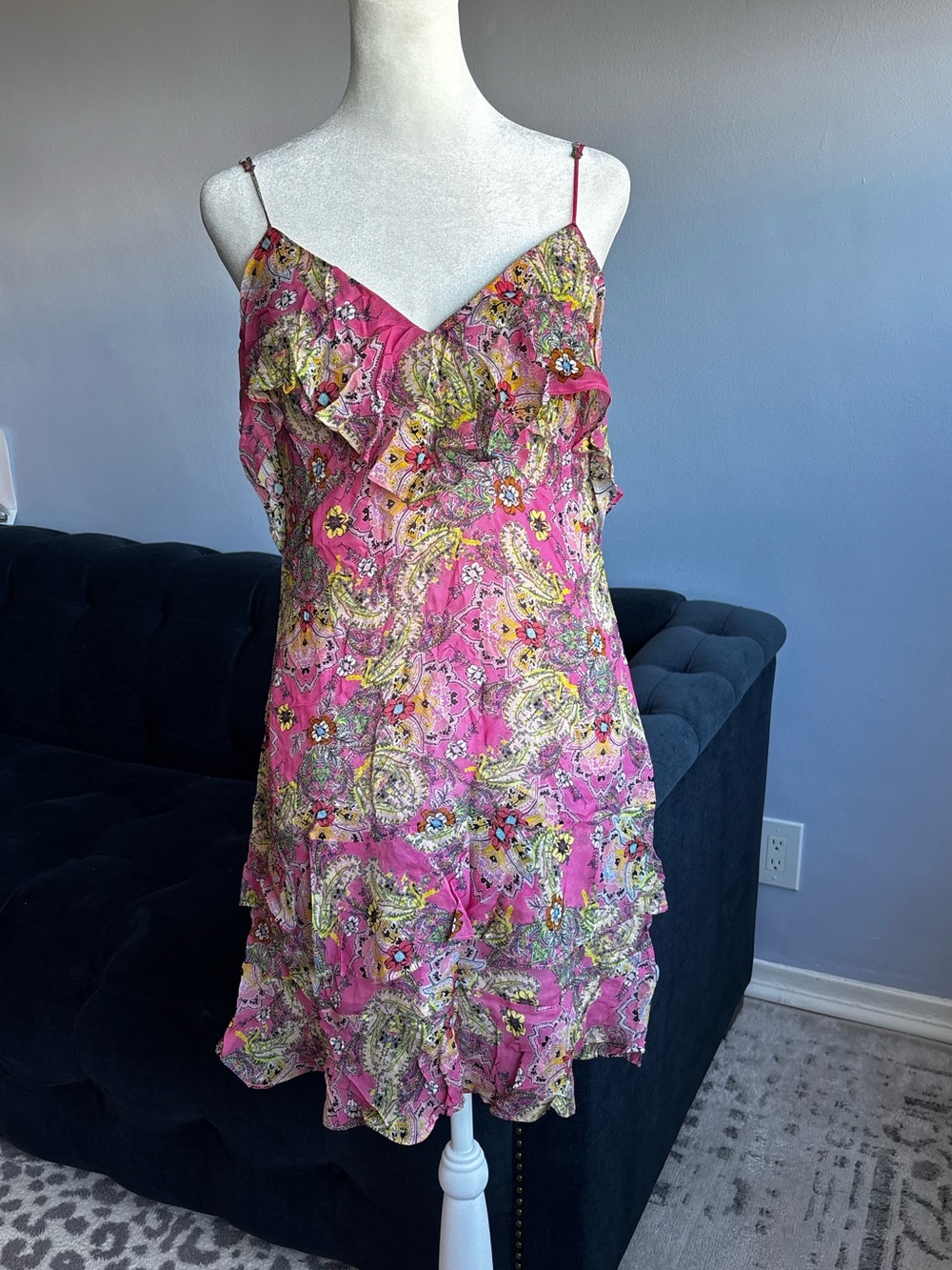 Bailey 44 Pink Paisley Mini Dress